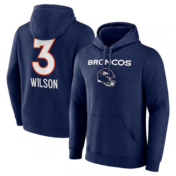 Men's Denver Broncos #3 Russell Wilson Navy Team Wordmark Name & Number Pullover Hoodie,We sell and wholesale Men's Denver Broncos #3 Russell Wilson Navy Team Wordmark Name & Number Pullover Hoodie on line form chian!